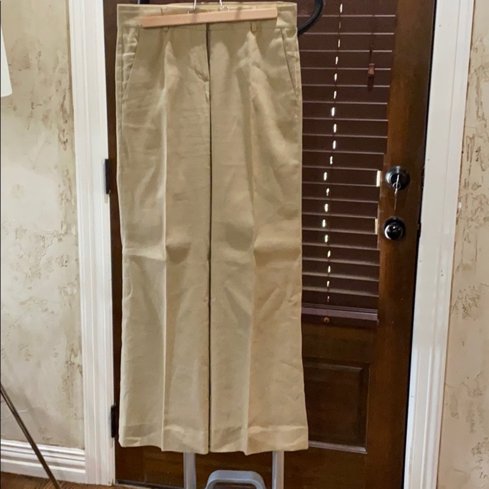 Wide leg linen theory pants